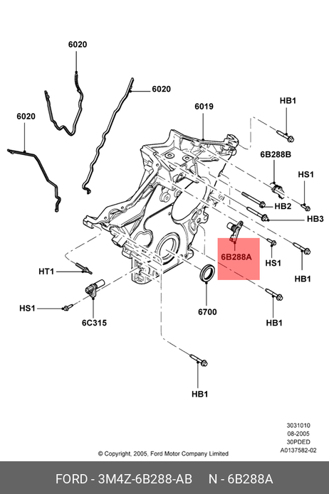 фото Ford 3M4Z-6B288-AB Датчик положения распределительного вала Ford 3M4Z-6B288-AB Датчик положения распределительного вала