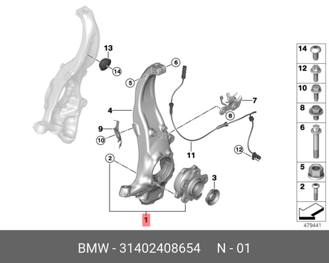 фото BMW 31402408654 Подшипник ступицы колеса | перед | BMW 31402408654 Подшипник ступицы колеса | перед |