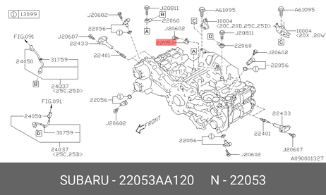 фото Subaru 22053AA120 Датчик коленвала (в сборе) Subaru 22053AA120 Датчик коленвала (в сборе)