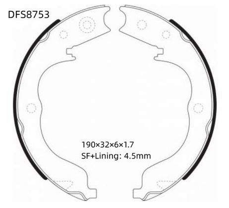 фото DOUBLE FORCE DFS8753 Колодки ручного тормоза DOUBLE FORCE DFS8753 Колодки ручного тормоза