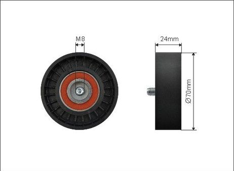 Caffaro 500 231 Ролик п/клин. ремня jeep, chr, MI grandis, lancer 500231