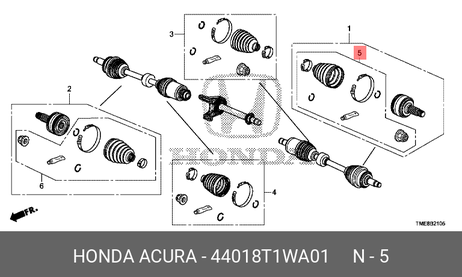 фото Honda 44018-T1W-A01 Пыльник шруса Honda 44018-T1W-A01 Пыльник шруса