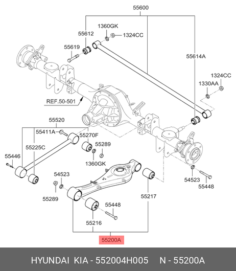 фото Hyundai/Kia 55200-4H005 Рычаг задний нижний Hyundai/Kia 55200-4H005 Рычаг задний нижний