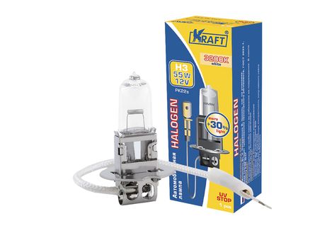 фото KRAFT KT 700070 Автолампа H3 +30% 12v 55w (PK22s) KRAFT KT 700070 Автолампа H3 +30% 12v 55w (PK22s)