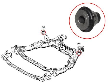 фото SAT STGS1D3464Y Сайлентблок передней балки mazda 6 GH 2008-2013 SAT STGS1D3464Y Сайлентблок передней балки mazda 6 GH 2008-2013