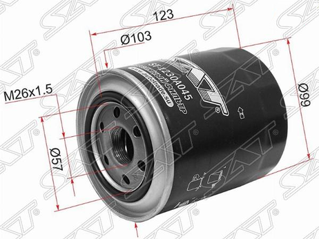 фото SAT ST1230A045 Фильтр масляный mitsibishi l200 06-/pajero sport 2,5 06-/pajero v8#/v9# 3,2 06- SAT ST1230A045 Фильтр масляный mitsibishi l200 06-/pajero sport 2,5 06-/pajero v8#/v9# 3,2 06-