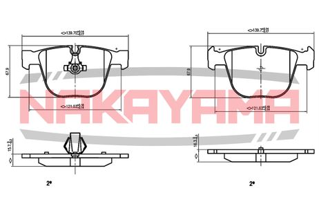 фото Nakayama HP8718NY Колодки тормозные дисковые задние, к-кт Nakayama HP8718NY Колодки тормозные дисковые задние, к-кт