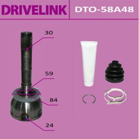 фото Drivelink DTO-58A48 Шрус drivelink 24x59x30х48 (1/10) пыльник не требуется!!! Drivelink DTO-58A48 Шрус drivelink 24x59x30х48 (1/10) пыльник не требуется!!!