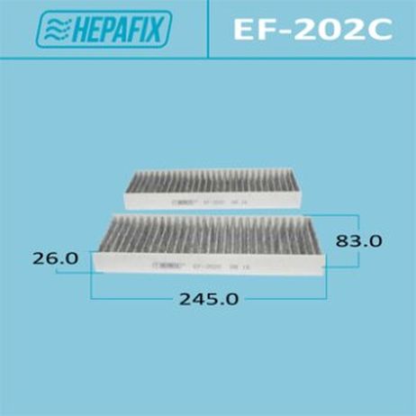 фото Hepafix EF-202C Салонный фильтр ac-202 hepafix угольный (1/50) (2шт.в уп.) Hepafix EF-202C Салонный фильтр ac-202 hepafix угольный (1/50) (2шт.в уп.)
