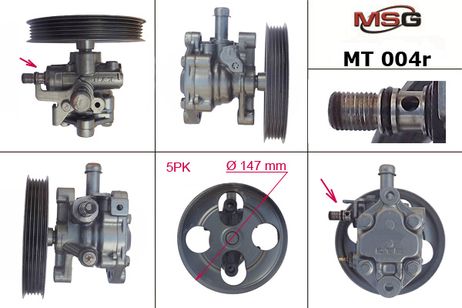 фото MSG Rebuilding MT004R Насос ГУР восстановленный Mitsubishi Colt v 1995-2005, Mitsubishi Carisma 1996-2003 MSG Rebuilding MT004R Насос ГУР восстановленный Mitsubishi Colt v 1995-2005, Mitsubishi Carisma 1996-2003