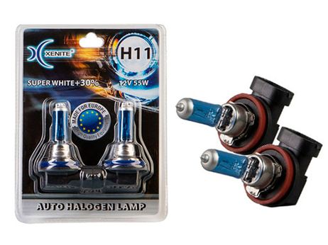 фото XENITE 1 007 043 Лампа галоген 12V H11 55W pgj19-2 Super White +30% яркости XENITE 1 007 043 Лампа галоген 12V H11 55W pgj19-2 Super White +30% яркости