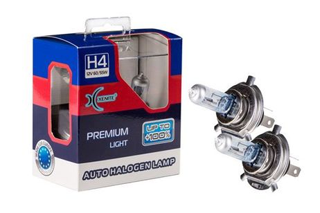 фото XENITE 1 007 119 Лампа галоген 12V H4 60/55w P43t Premium +100% яркости XENITE 1 007 119 Лампа галоген 12V H4 60/55w P43t Premium +100% яркости