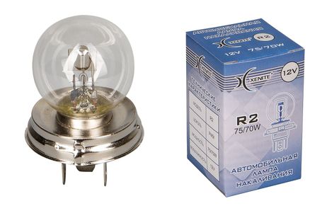 фото XENITE 1 007 096 Лампа галогенная R2 12V 75/70w xenite (P45t) XENITE 1 007 096 Лампа галогенная R2 12V 75/70w xenite (P45t)