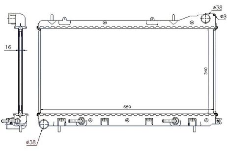 фото AUTOLEADER SB-GC-1216 Радиатор системы охлаждения AUTOLEADER SB-GC-1216 Радиатор системы охлаждения