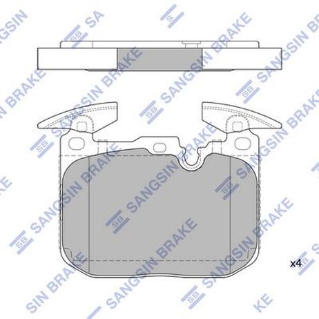 Sangsin SP2402 Колодки тормозные передние