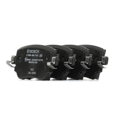 фото Bosch 0 986 494 743 Колодки тормозные дисковые | зад | Bosch 0 986 494 743 Колодки тормозные дисковые | зад |