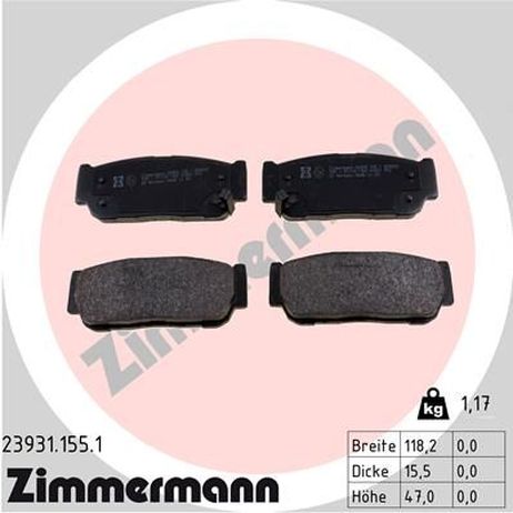 Zimmermann 23931.155.1 Комплект тормозных колодок