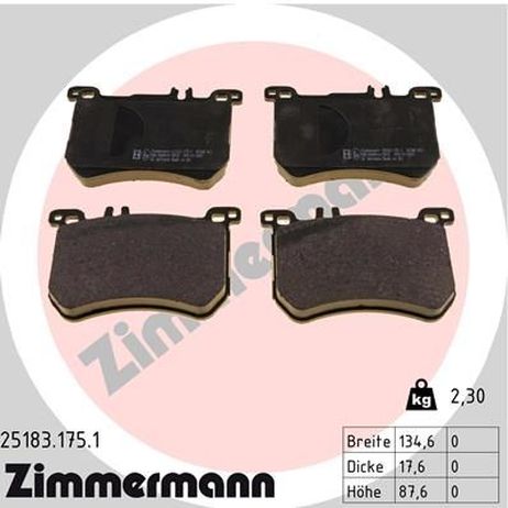 Zimmermann 25183.175.1 Комплект тормозных колодок