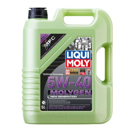 фото Liqui Moly 8536 5w-40 Molygen New Generation, 5л (НС-синт.мотор.масло) Liqui Moly 8536 5w-40 Molygen New Generation, 5л (НС-синт.мотор.масло)