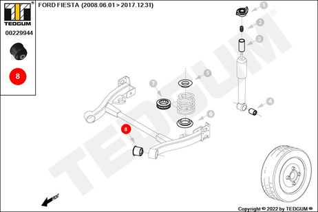 фото TEDGUM 00229944 Втулка балки TEDGUM 00229944 Втулка балки
