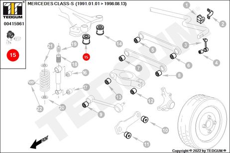 фото TEDGUM 00415961 Втулка балки TEDGUM 00415961 Втулка балки