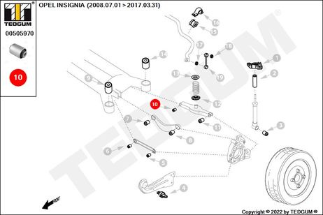 фото TEDGUM 00505970 Сайлентблок рычага TEDGUM 00505970 Сайлентблок рычага