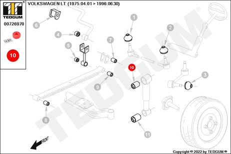 фото TEDGUM 00726970 Полиуретановая втулка стабилизатора TEDGUM 00726970 Полиуретановая втулка стабилизатора