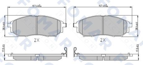 FOMAR Friction FO 846181 Комплект тормозных колодок | перед |