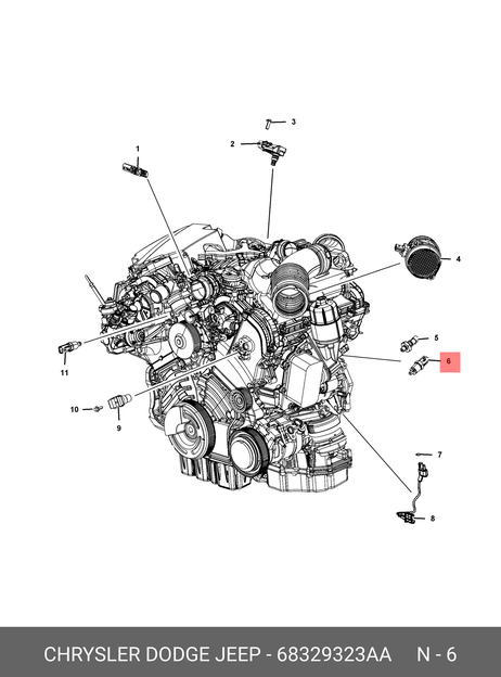 фото Chrysler 68329323AA Датчик давления масла Chrysler 68329323AA Датчик давления масла