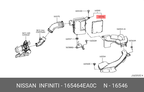 фото Nissan 16546-4EA0C Фильтр воздушный Nissan 16546-4EA0C Фильтр воздушный