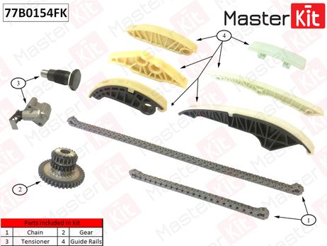 фото Master KiT 77B0154FK Комплект цепи ГРМ Master KiT 77B0154FK Комплект цепи ГРМ