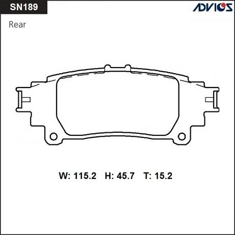 фото ADVICS SN189 Дисковые тормозные колодки ADVICS SN189 Дисковые тормозные колодки