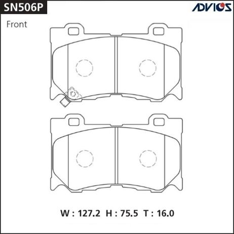 фото ADVICS SN506P Дисковые тормозные колодки ADVICS SN506P Дисковые тормозные колодки