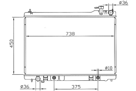 фото AUTOLEADER NS-FX35-1216 Радиатор системы охлаждения AUTOLEADER NS-FX35-1216 Радиатор системы охлаждения