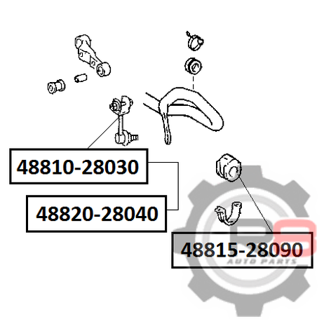 фото R8 R8-48810-28030 Стабилизатор 48810-28030 *R8 R8 R8-48810-28030 Стабилизатор 48810-28030 *R8