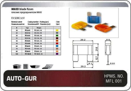 фото Auto-GUR AGFX20A Предохранитель флажковый maxi 20A жёлтый (евро стандарт) Auto-GUR AGFX20A Предохранитель флажковый maxi 20A жёлтый (евро стандарт)