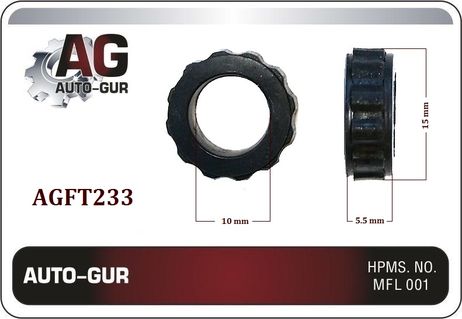 фото Auto-GUR AGFT233 Кольцо топливной форсунки 15*10*5,5mm фигурная Auto-GUR AGFT233 Кольцо топливной форсунки 15*10*5,5mm фигурная