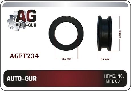 фото Auto-GUR AGFT234 Кольцо топливной форсунки 15*10,2*5,5mm Auto-GUR AGFT234 Кольцо топливной форсунки 15*10,2*5,5mm