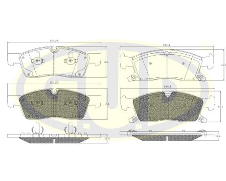 фото GUD GBP143010 Колодки тормозные дисковые | перед | GUD GBP143010 Колодки тормозные дисковые | перед |
