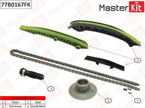 фото Master KiT 77B0167FK Комплект цепи ГРМ Master KiT 77B0167FK Комплект цепи ГРМ