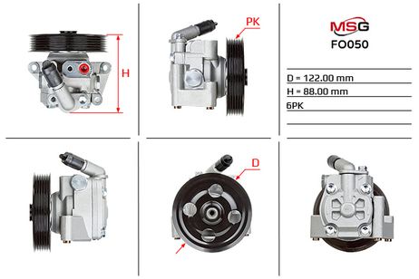 фото MSG FO050 Насос ГУР новый Land Rover Freelander II 2006-, Ford S-Max 2006-, Ford Mondeo 2007-2014, Ford Gal MSG FO050 Насос ГУР новый Land Rover Freelander II 2006-, Ford S-Max 2006-, Ford Mondeo 2007-2014, Ford Gal