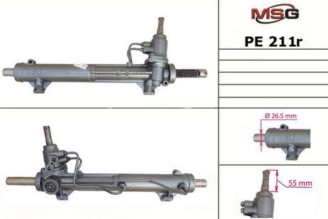 фото MSG PE211R Рулевая рейка с ГУР восстановленная MSG PE211R Рулевая рейка с ГУР восстановленная