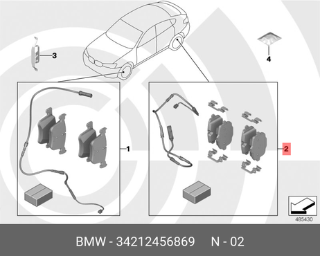 фото BMW 34212456869 Колодки тормозные барабанные | зад | BMW 34212456869 Колодки тормозные барабанные | зад |
