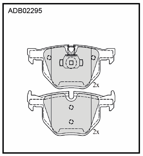 фото Allied Nippon ADB02295 Колодки тормозные дисковые | зад | Allied Nippon ADB02295 Колодки тормозные дисковые | зад |