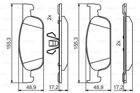 Bosch 0 986 495 424 Колодки тормозные дисковые | перед |