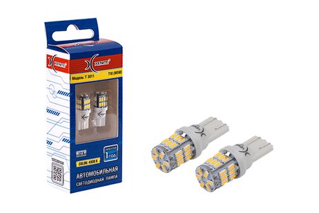 фото XENITE 1 009 570 Лампа светодиодная xenite t3011 4300к 12v (t10 /w5w) яркость: 210lm уп.2шт XENITE 1 009 570 Лампа светодиодная xenite t3011 4300к 12v (t10 /w5w) яркость: 210lm уп.2шт