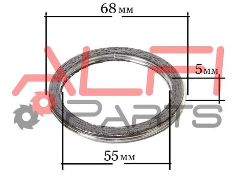 фото Alfi Parts GP1010 Кольцо-прокладка системы выхлопа (90917-06005) 55/68/5 Alfi Parts GP1010 Кольцо-прокладка системы выхлопа (90917-06005) 55/68/5