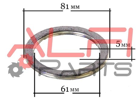фото Alfi Parts GP1004 Кольцо-прокладка системы выхлопа (90917-06076) 61/81/5 Alfi Parts GP1004 Кольцо-прокладка системы выхлопа (90917-06076) 61/81/5