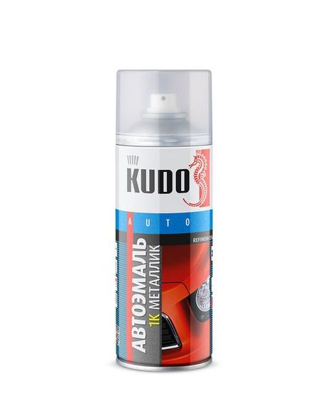 KUDO KU-42051 1K эмаль автомобильная ремонтная. Металлик ford: Silver (светло-серебристая) 520 мл
