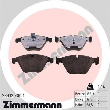 Zimmermann 23312.900.1 Brake Pad Set